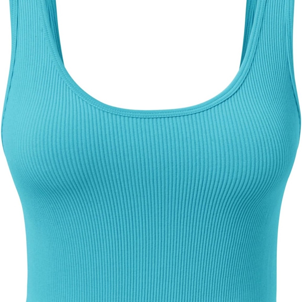 Garage Blue Ribbed Tank Top